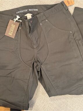 Duluth Trading Co. Fire Hose Curvesetter Waistband Skinny Pants in dark grey